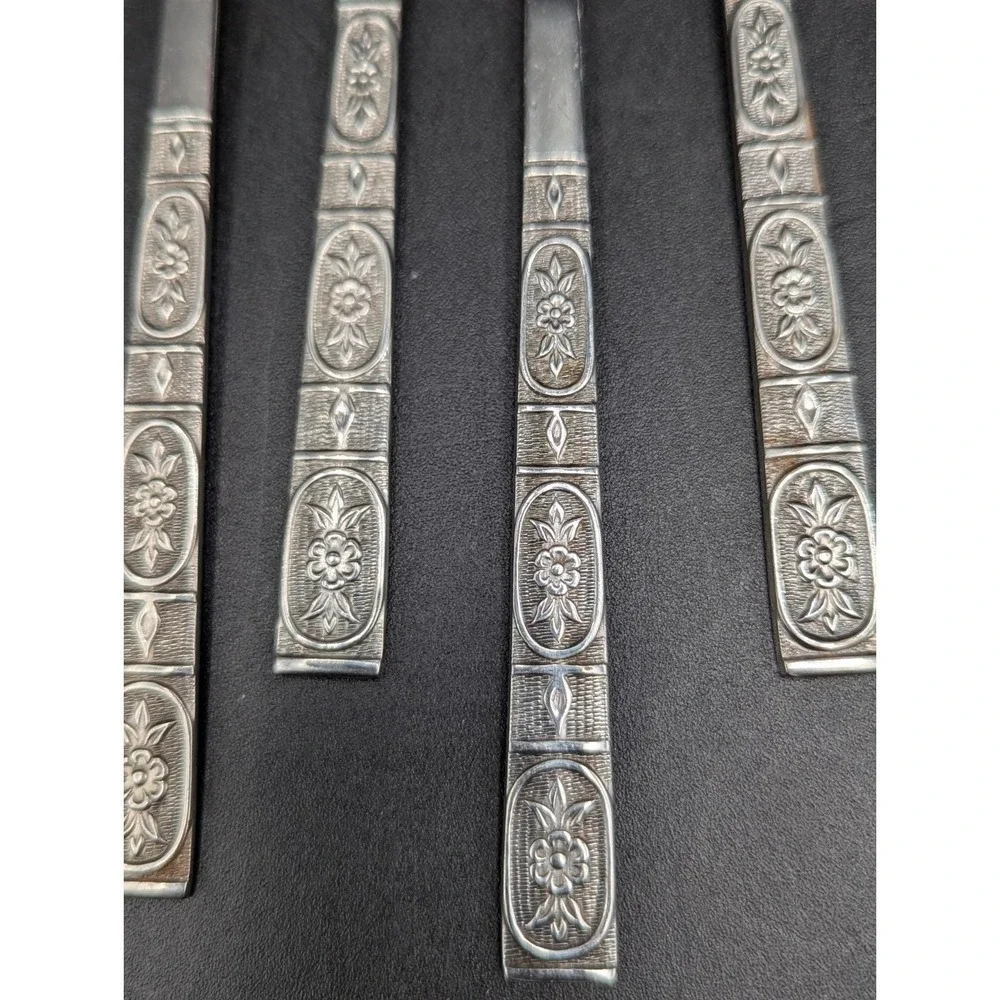 VTG 8 pc Orleans Silver ORL11 Stainless Korea 8 Soup Table Spoons